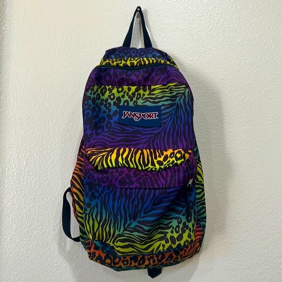 Jansport Bags Jansport Animal Print Colorful Rainbow Backpack